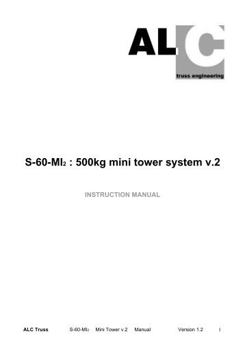 S-60-MI2 : 500kg mini tower system v.2 - ALC Belgium
