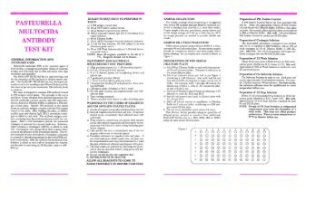 pasteurella multocida antibody test kit - Synbiotics Corporation