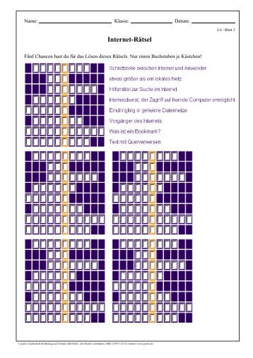 Internet-RÃ¤tsel - Duden Paetec
