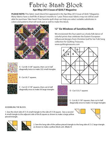 QT Fabric Stash - Quilt Magazine