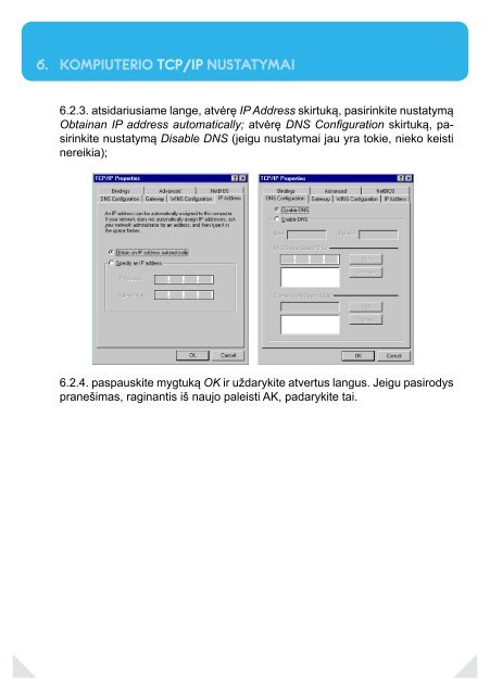 Diegimo instrukcija - Internetas ZEBRA