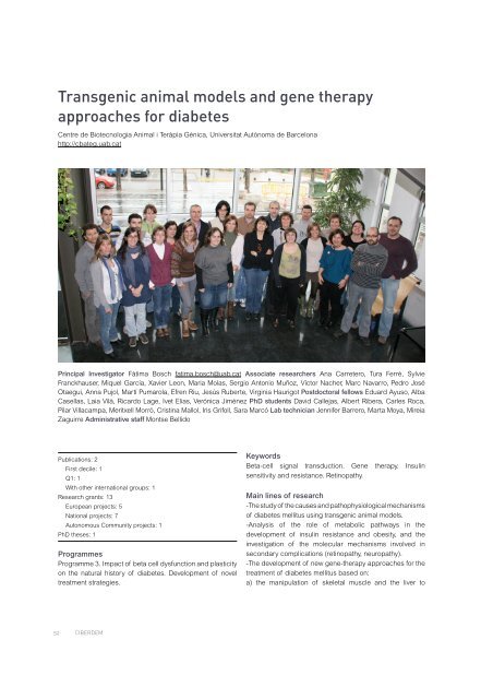 Transgenic animal models and gene therapy ... - Ciberdem