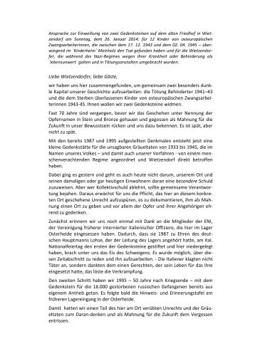 Rede zur Einweihung der Gedenksteine.pdf - Gemeinde Wietzendorf