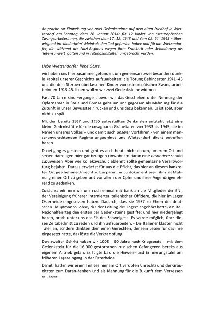 Rede zur Einweihung der Gedenksteine.pdf - Gemeinde Wietzendorf