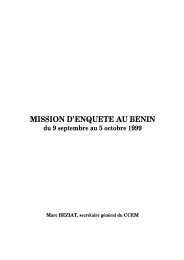 mission d'enquete au benin - ComitÃ© contre l'esclavage moderne