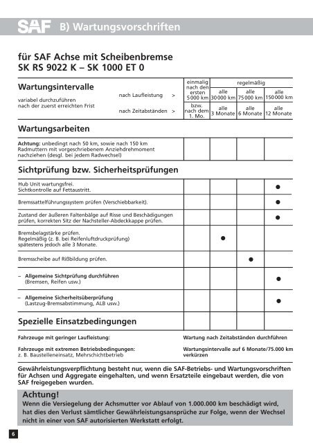 und Reparaturanleitung fÃ¼r SAF Scheibenbremse - saf-holland