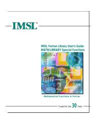 IMSL Math/Library Special Functions