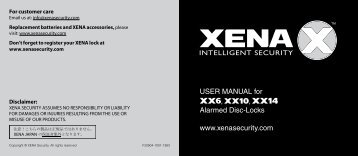 USER MANUAL for Alarmed Disc-Locks www.xenasecurity.com