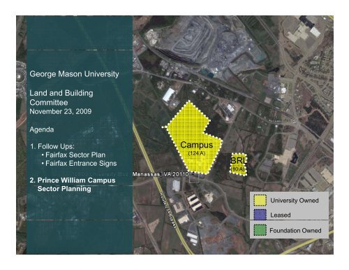 George Mason University Land and Building Committee - Facilities