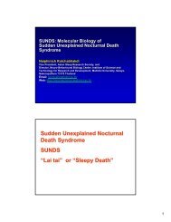 Sudden Unexplained Nocturnal Death Syndrome SUNDS - Mahidol ...