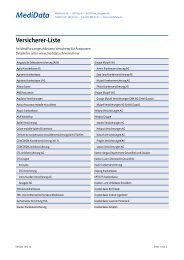 Versicherer-Liste - bei MediData