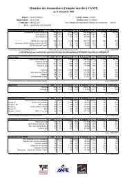 Situation des demandeurs d'emploi inscrits Ã  l'ANPE - SIG Politique ...