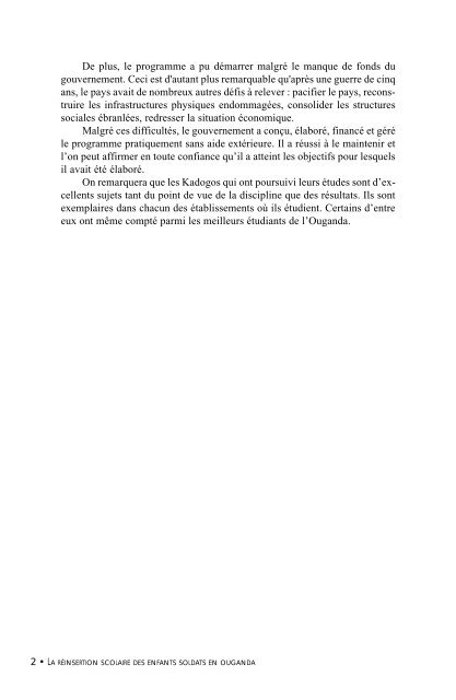 La rÃ©insertion scolaire des enfants soldats en Ouganda - ADEA