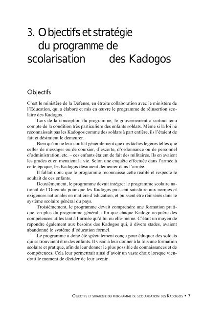 La rÃ©insertion scolaire des enfants soldats en Ouganda - ADEA