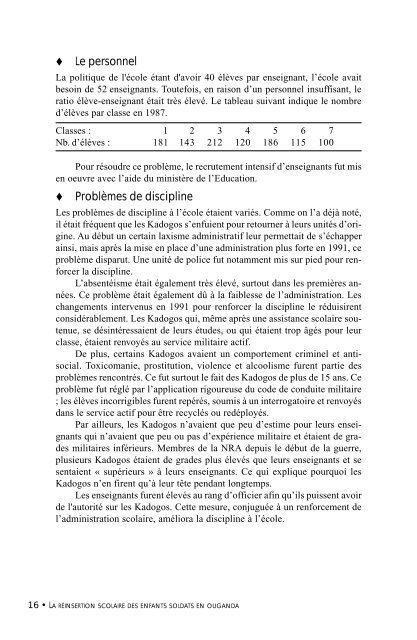 La rÃ©insertion scolaire des enfants soldats en Ouganda - ADEA