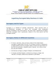 Legalizing Surrogate Baby Business in India - India Law Offices