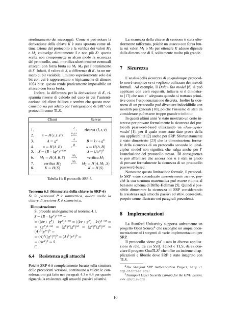 ANALISI DEL PROTOCOLLO SRP (SECURE REMOTE PASSWORD)