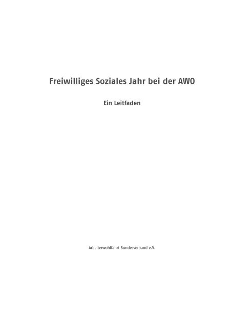 FSJ-Leitfadens - AWO Bezirksverband Weser-Ems