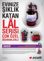 üretim ve stok imkânlar› ile s›n›rl›d›r. - Arçelik