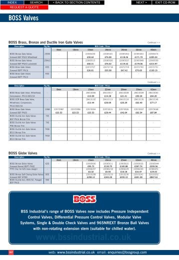 BOSS Valves - BSS Price Guide 2010