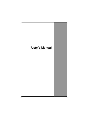 User's Manual - Durabook!