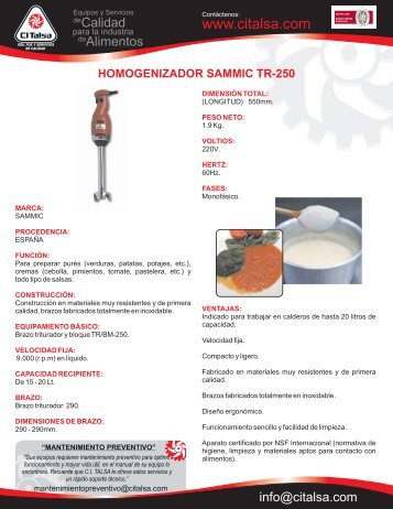 homogenizador sammic tr-250 [13101011].cdr - Citalsa