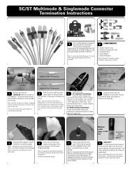 SC/ST Multimode & Singlemode Connector Termination Instructions