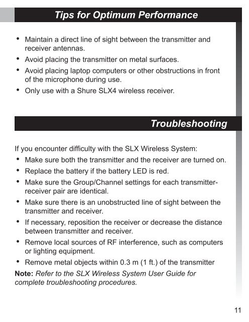 Shure MX690 User Guide (English) - All Pro Sound