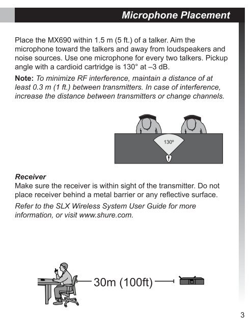 Shure MX690 User Guide (English) - All Pro Sound