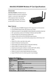 AVerDiGi DF2200W Wireless IP Cam Specifications - RF Concepts