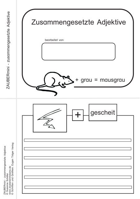 Zusammengesetzte Adjektive ini - Zaubereinmaleins