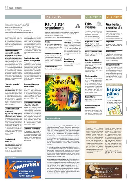 Esse 34/2012 (pdf) - Espoon seurakuntasanomat