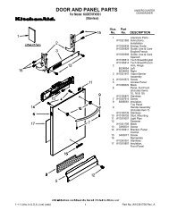 DOOR AND PANEL PARTS - KitchenAid