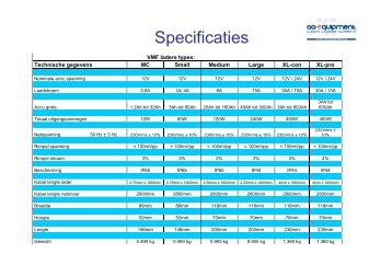 Specificaties voor VMF acculaders - AA-Equipment