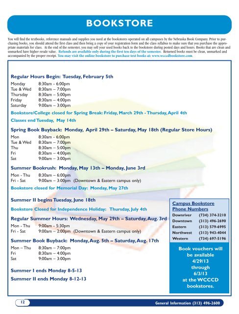 Summer 2013 Academic Schedule - Wayne County Community ...