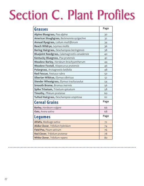 Alaska Forage Manual - Alaska Plant Materials Center - State of ...