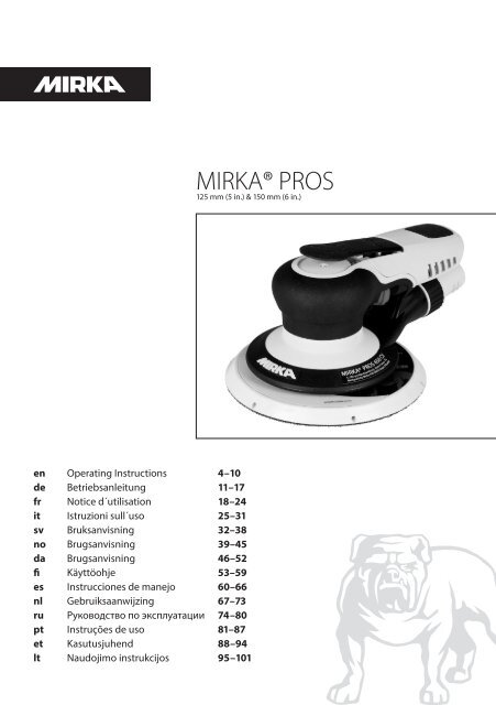 PROS 125 150 mm.pdfTélécharger - Mirka