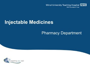 Injectable Medicines