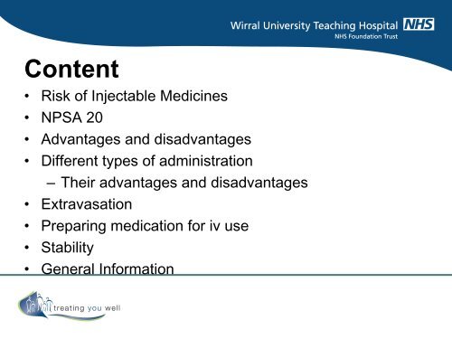 Injectable Medicines