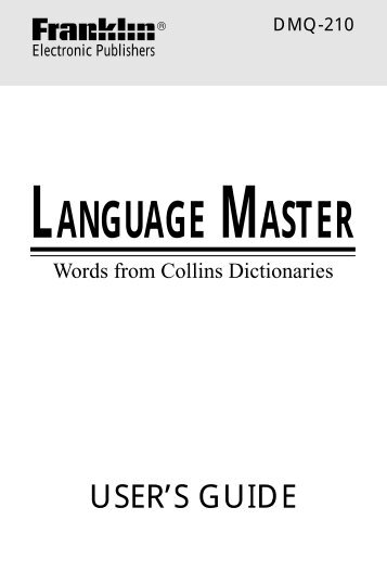 LANGUAGE MASTER - Franklin Electronic Publishers