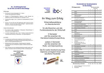 info-folder - International Business College Hetzendorf