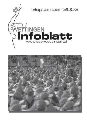 Infoblatt September 2003 - Turnverein STV Wettingen
