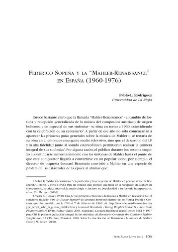 Discursos y prÃ¡cticas musicales nacionalistas ... - Gustav Mahler