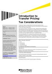 Introduction to Transfer Pricing. Tax Considerations (UPDATED)