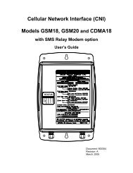 Cellular Network Interface (CNI) Models GSM18 ... - KORE Telematics