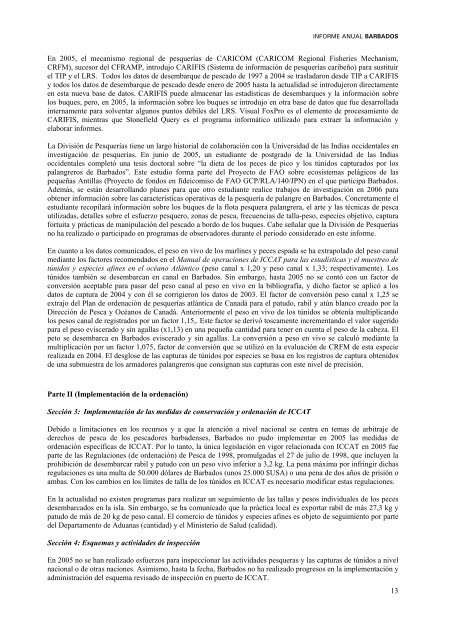 INFORME del perÃ­odo bienal 2006-07 IÂª PARTE (2006) - Vol. 3 - Iccat