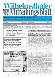 Amtsblatt der Gemeinde Wilhelmsthal Amtsblatt der Gemeinde ...