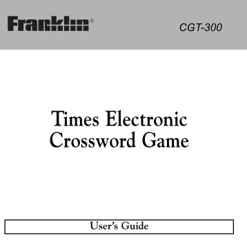 Times Electronic Crossword Game - Franklin Electronic Publishers