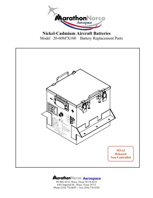 Nickel-Cadmium Aircraft Batteries