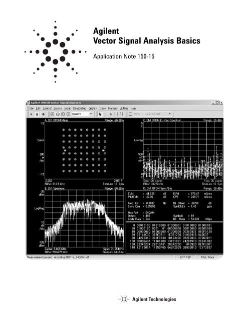 Agilent Vector Signal Analysis Basics - Agilent Technologies